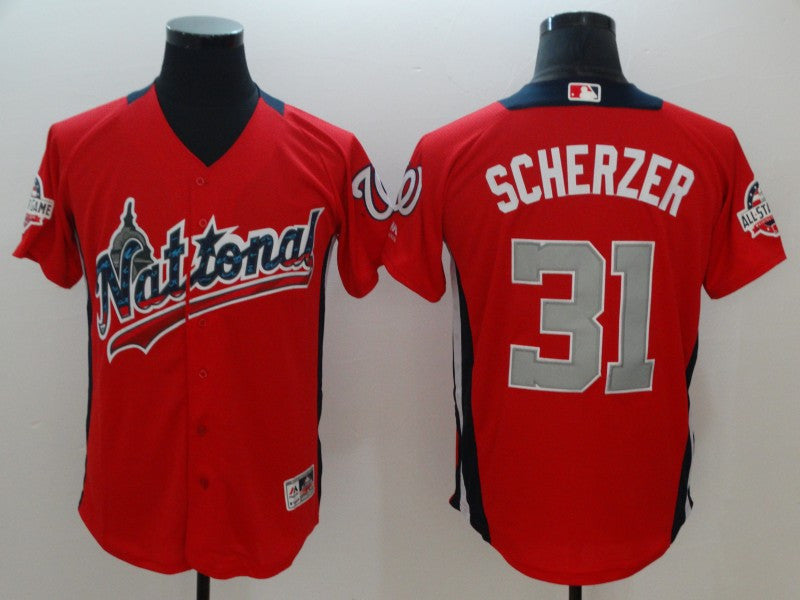 Max Scherzer National League All-Star red All-Star jersey