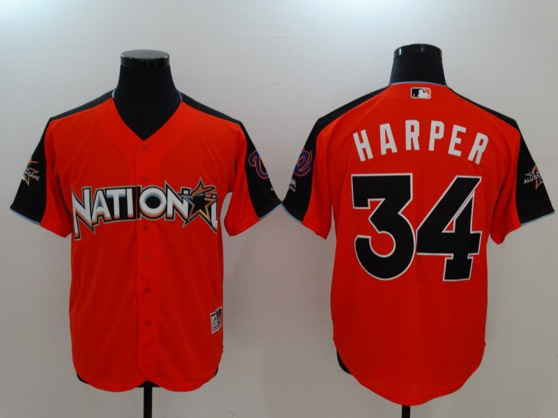Bryce Harper National League All-Star orange All-Star jersey