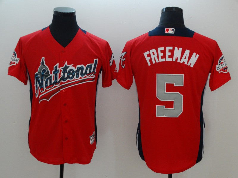 Freddie Freeman National League All-Star red All-Star jersey