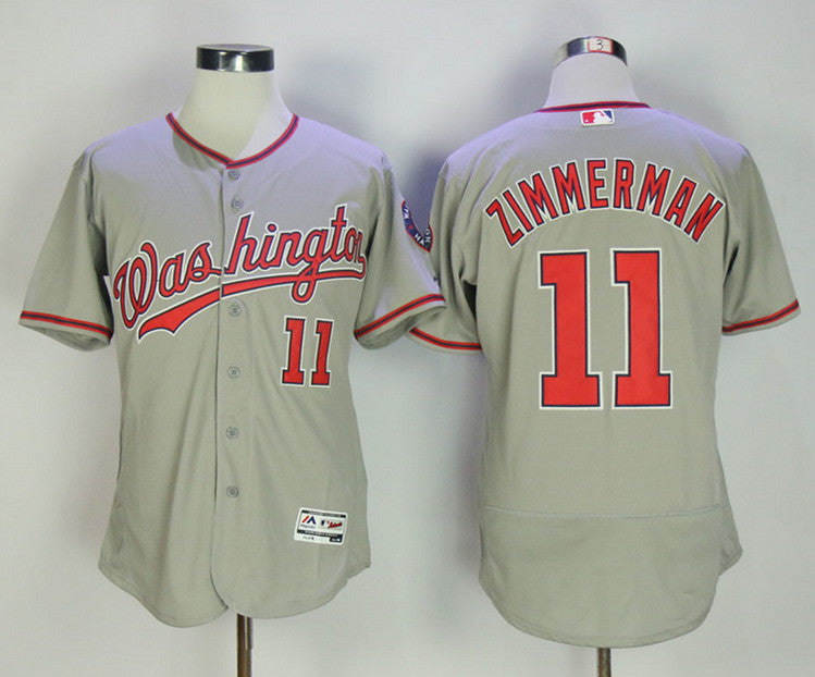 Ryan Zimmerman Washington Nationals gray jersey