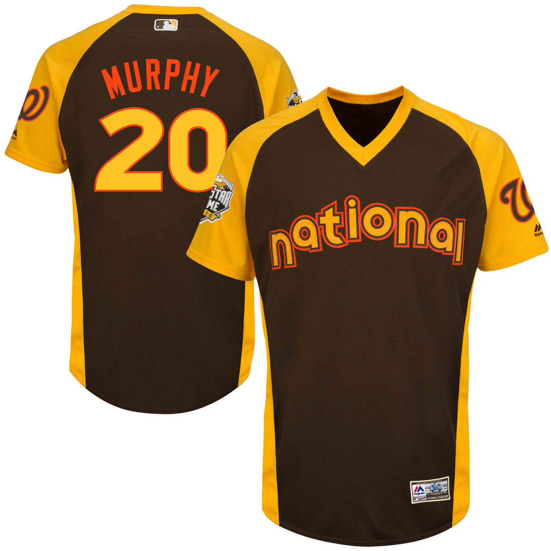 Daniel Murphy Washington Nationals brown All-Star jersey