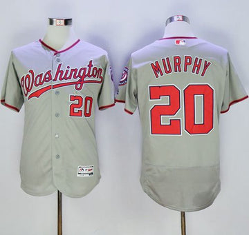 Daniel Murphy Washington Nationals grey Authentic jersey