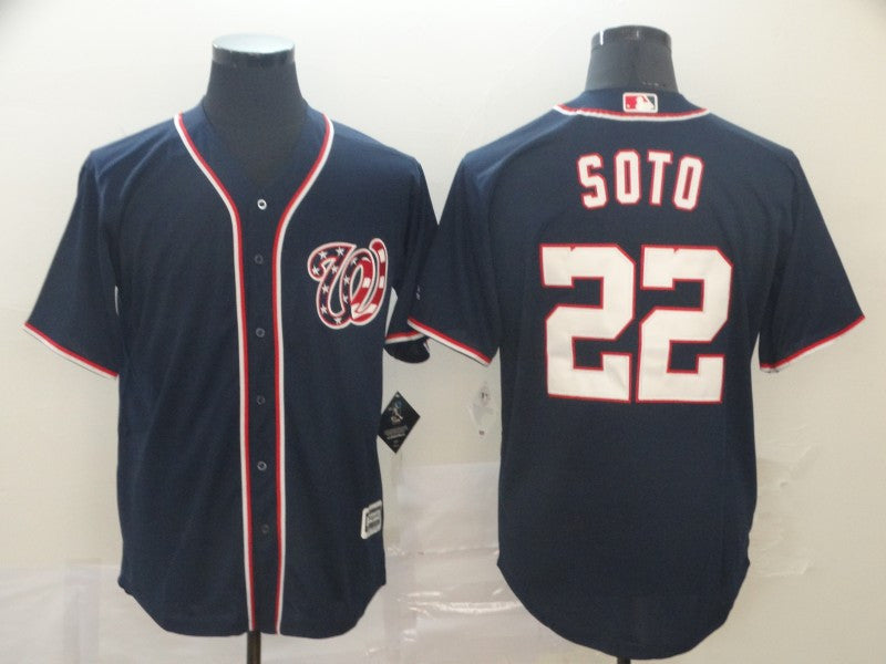 Juan Soto Washington Nationals navy jersey