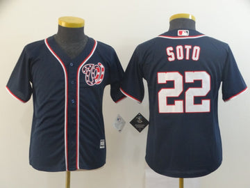 Juan Soto Washington Nationals navy jersey