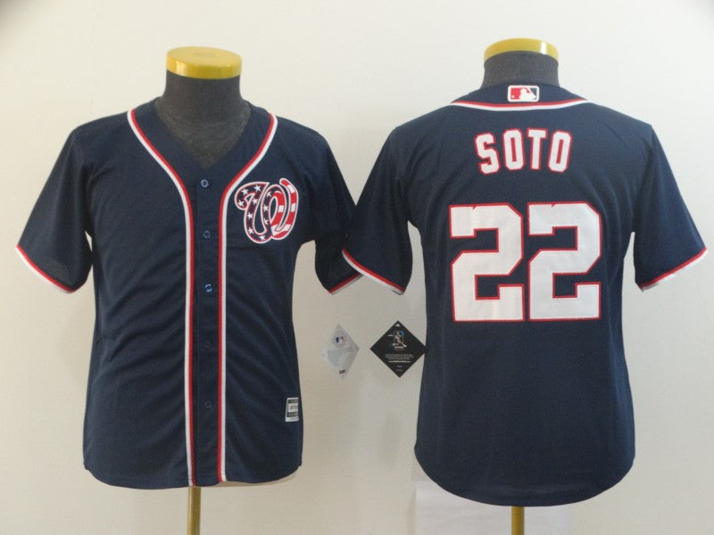Juan Soto Washington Nationals navy jersey
