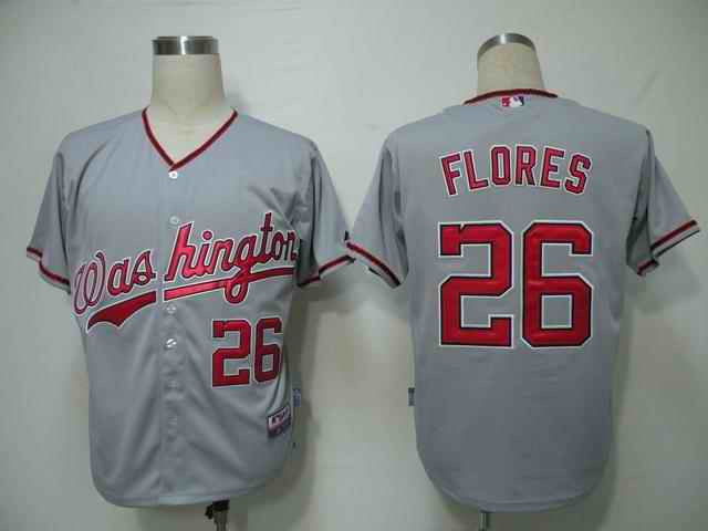 Flores Washington Nationals grey jersey