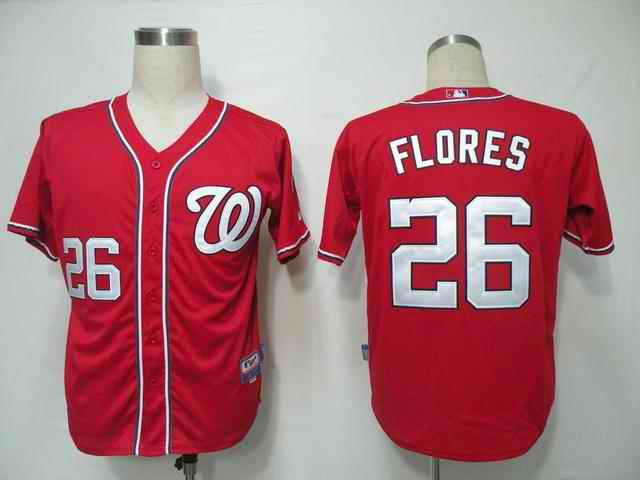 Flores Washington Nationals red jersey