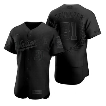 Max Scherzer Washington Nationals black Fashion jersey