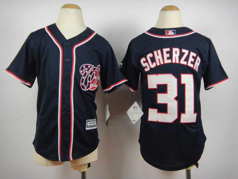 Max Scherzer Washington Nationals blue jersey