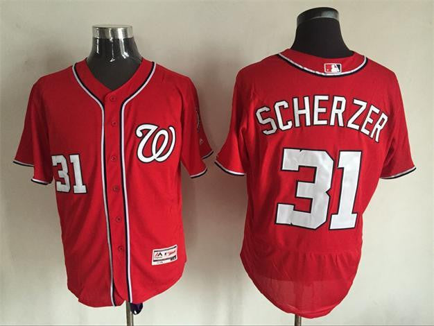 Max Scherzer Washington Nationals red jersey