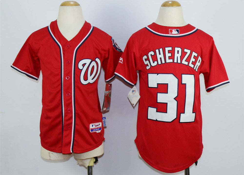 Max Scherzer Washington Nationals red jersey