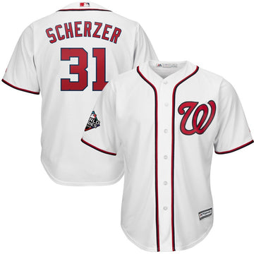 Max Scherzer Washington Nationals white jersey
