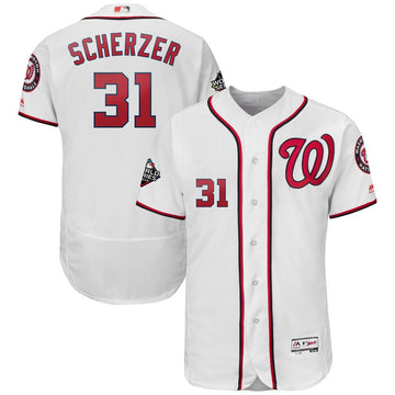 Max Scherzer Washington Nationals white jersey