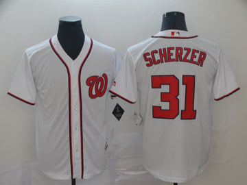 Max Scherzer Washington Nationals white jersey