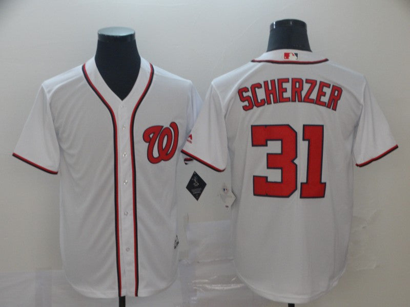 Max Scherzer Washington Nationals white jersey
