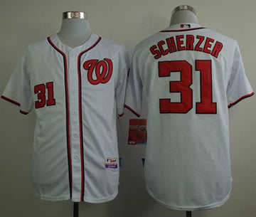 Max Scherzer Washington Nationals white jersey