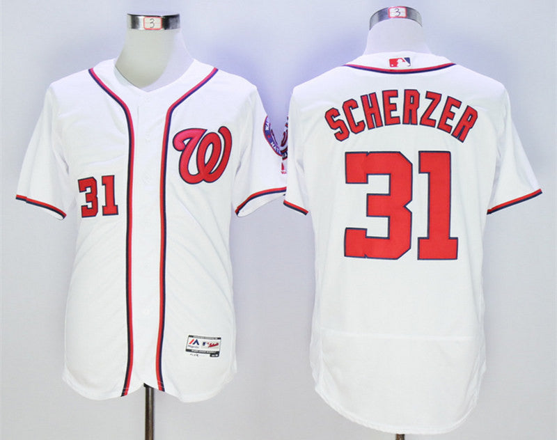 Max Scherzer Washington Nationals white jersey