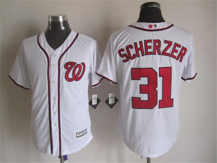 Max Scherzer Washington Nationals white jersey