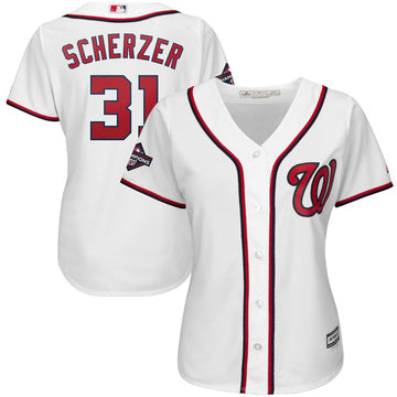Max Scherzer Washington Nationals white jersey