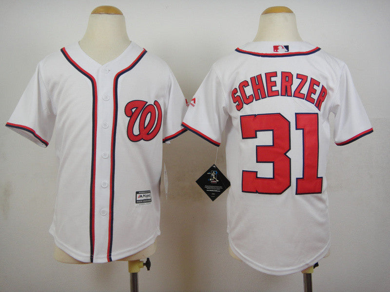 Max Scherzer Washington Nationals white jersey