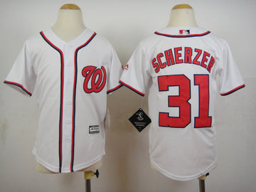 Max Scherzer Washington Nationals white jersey