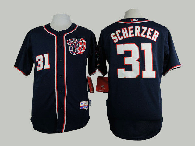 Scherzer Washington Nationals blue jersey