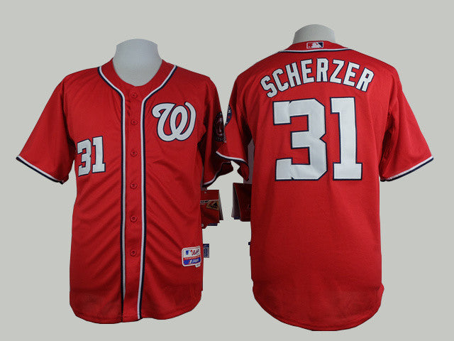 Scherzer Washington Nationals red jersey