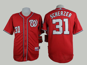 Scherzer Washington Nationals red jersey