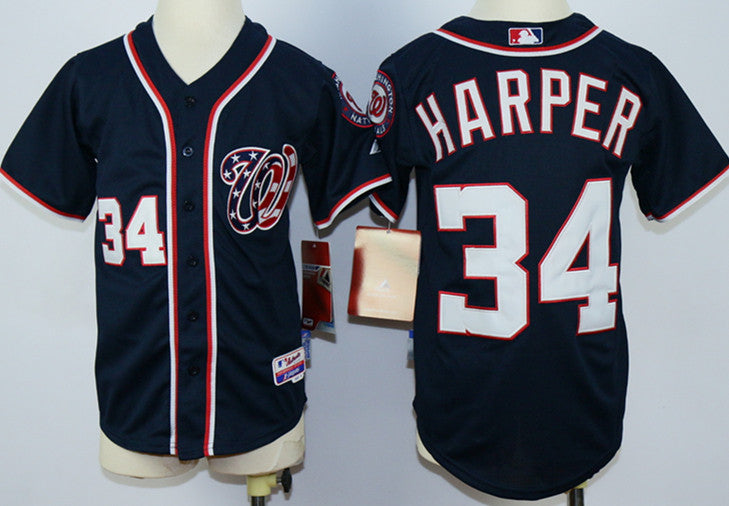 Bryce Harper Washington Nationals blue jersey