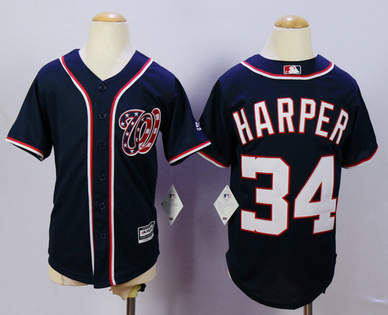 Bryce Harper Washington Nationals blue jersey