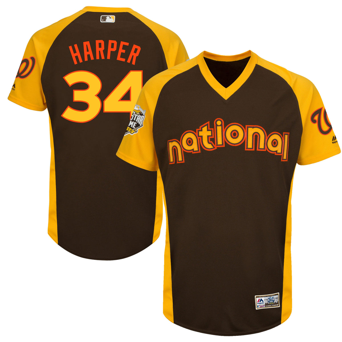 Bryce Harper Washington Nationals brown All-Star jersey