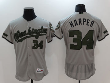 Bryce Harper Washington Nationals gray jersey
