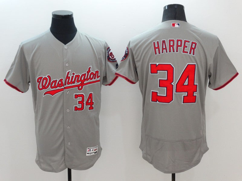 Bryce Harper Washington Nationals gray jersey