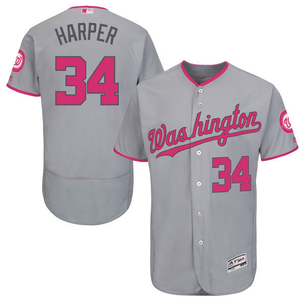 Bryce Harper Washington Nationals grey jersey