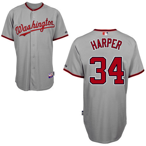 Bryce Harper Washington Nationals grey jersey