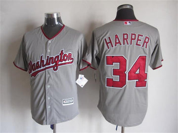 Bryce Harper Washington Nationals grey jersey