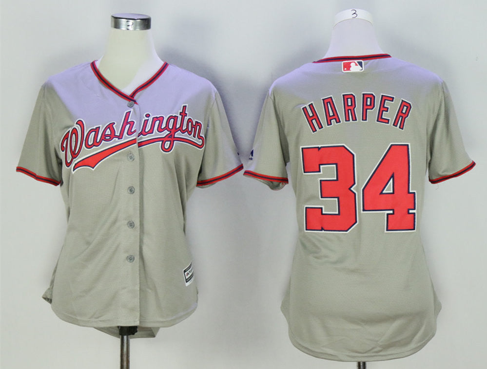 Bryce Harper Washington Nationals grey jersey