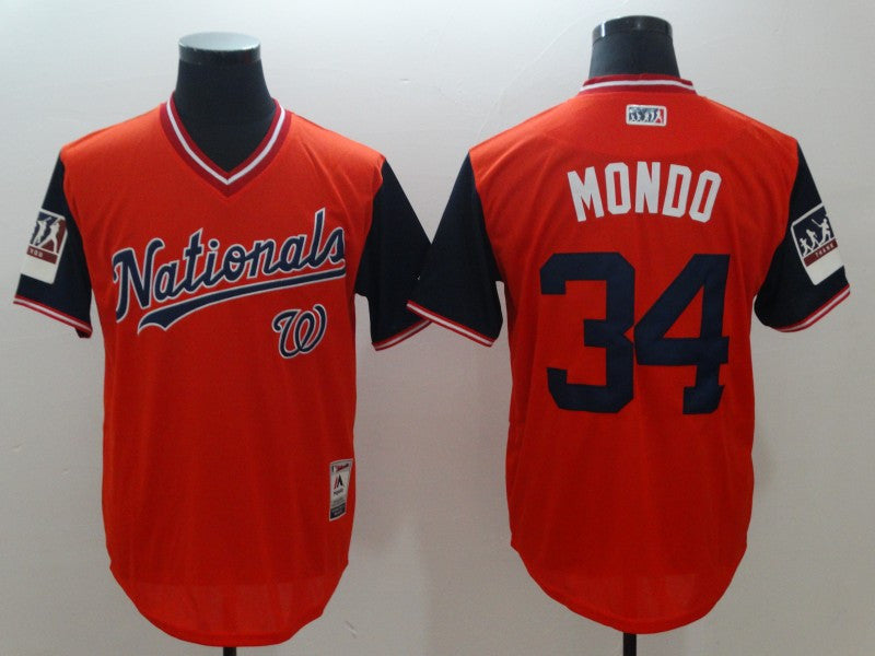 Bryce Harper Mondo Washington Nationals red Authentic jersey