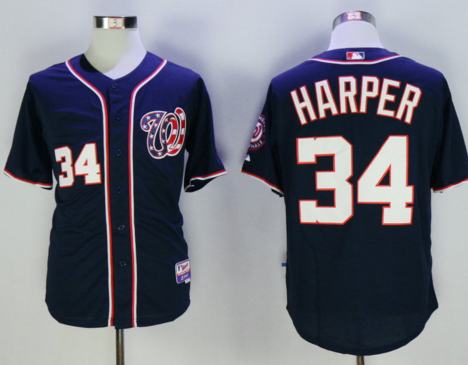 Bryce Harper Washington Nationals navy jersey