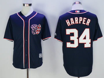Bryce Harper Washington Nationals navy jersey