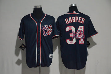 Bryce Harper Washington Nationals navy jersey