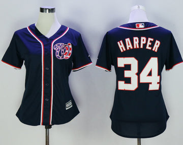 Bryce Harper Washington Nationals navy jersey