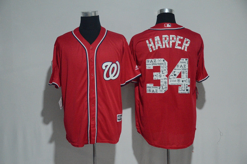 Bryce Harper Washington Nationals red jersey