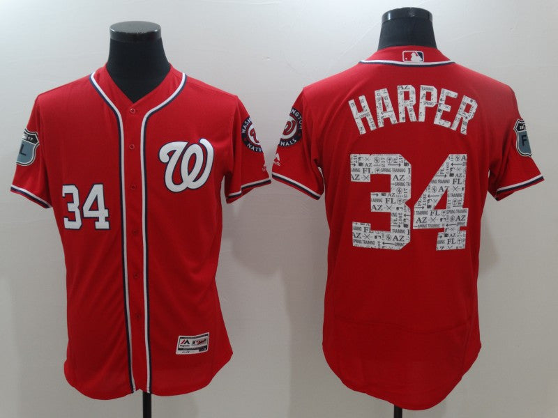 Bryce Harper Washington Nationals red jersey