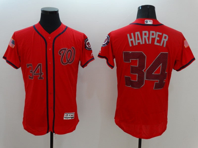 Bryce Harper Washington Nationals red Fashion jersey