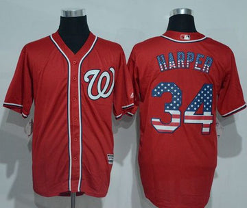 Bryce Harper Washington Nationals red Fashion jersey