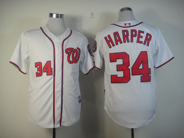 Bryce Harper Washington Nationals white jersey