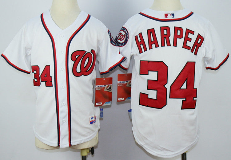 Bryce Harper Washington Nationals white jersey