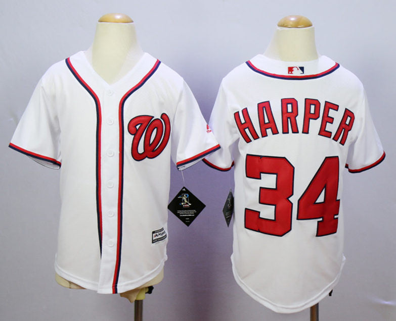 Bryce Harper Washington Nationals white jersey