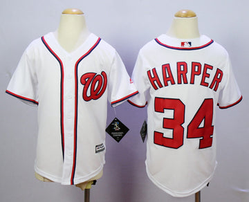 Bryce Harper Washington Nationals white jersey